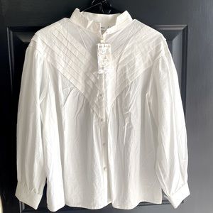Retro puff-sleeve blouse from Mango-new with tags
